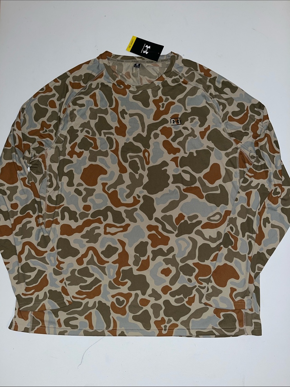 Under Armour Fish Elite Printed LS Camo Fishing Shirt 6009466 Mens 3XL UPF 30